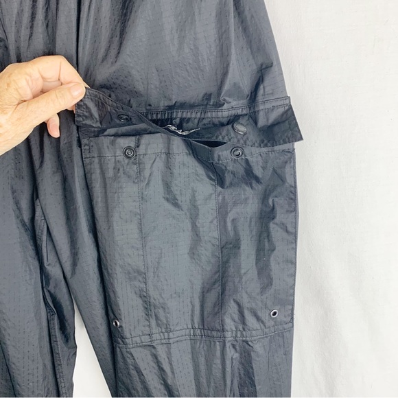 Stearns Dry Wear Waterproof Nylon Ripstop Rain Pants Black Pull-on Mesh sz M - Picture 7 of 16